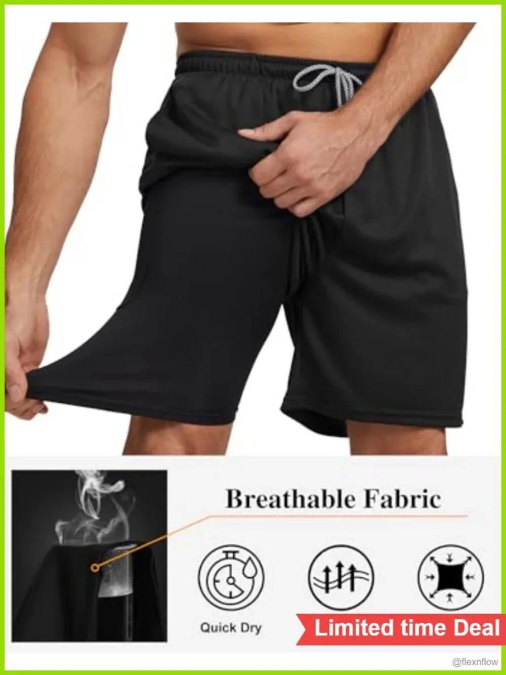5 Pack Men's 2 in 1 Running Shorts with Compression Liner Athletic Workout